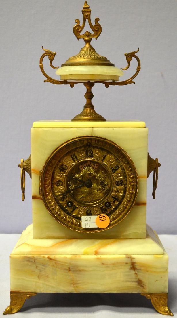 Antique Ansonia Onyx Shelf Clock (1 of 5)