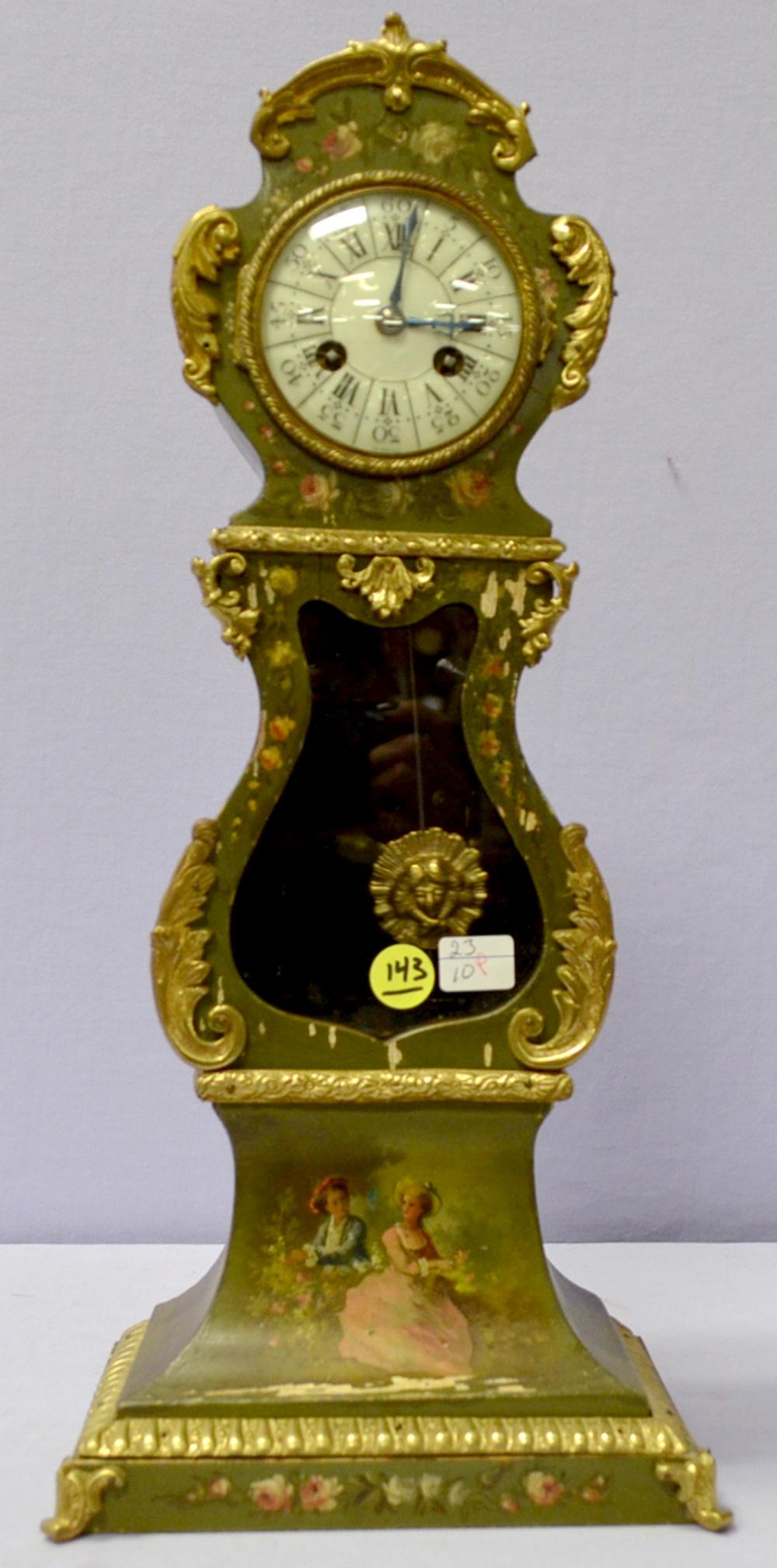 Antique French Miniature Tall Case with Portrait (1 of 8)