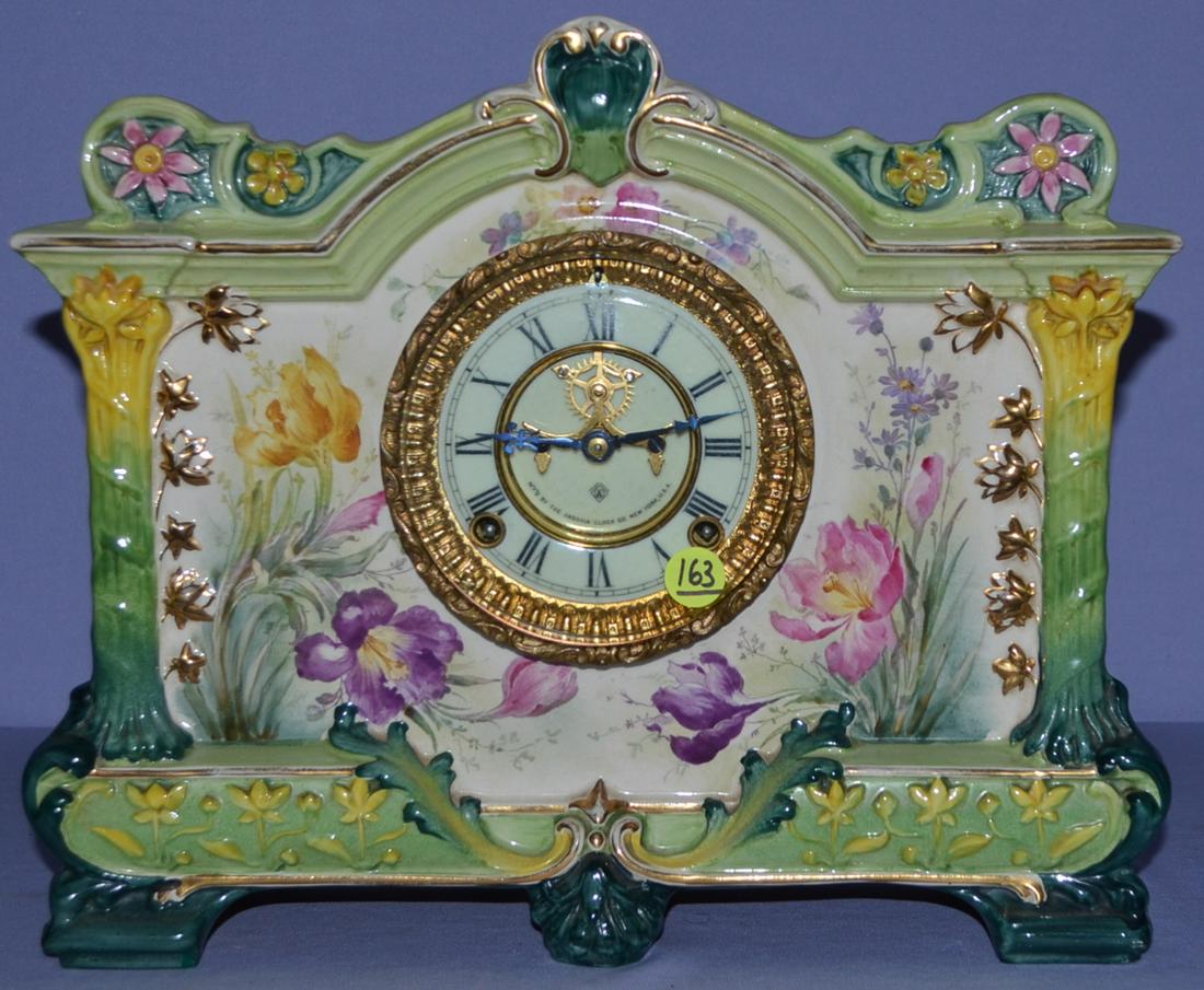 Antique Ansonia "La Palma"  China Clock (1 of 7)