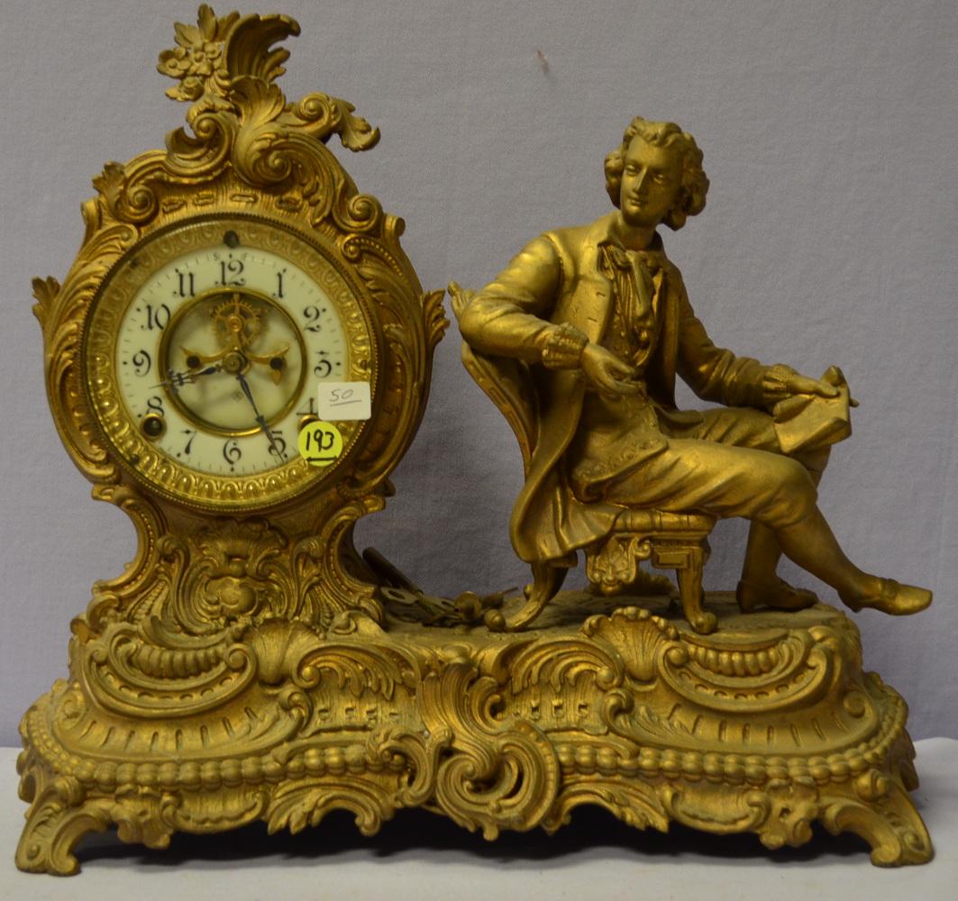 Antique Ansonia "Composer" Statue Clock (1 of 4)