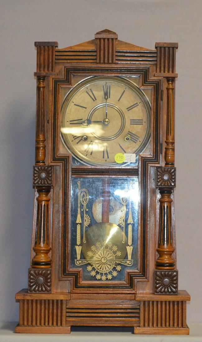 Antique Gilbert Mitra Shelf Clock (1 of 2)