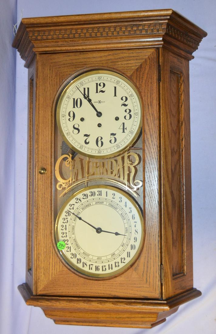 Antique Howard Miller Calendar Wall Clock (1 of 7)