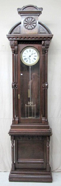 New Haven #8 Standing Pinwheel Regulator: New Haven #8 Standing Pinwheel Regulator: with 3 jar mercury pendulum. 110" This item will ship F.O.B. Marshalltown; this means you (the buyer) must make all packing and shipping arrangements. All ite
