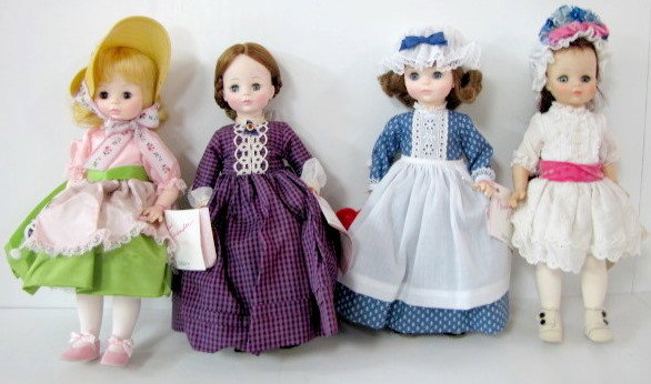 4 Madame Alexander Dolls: Florence Nightingale, +: 4 Madame Alexander Dolls: 1.) 1598 Florence Nightingale, all plastic, original wrist tag and box. 2.) Mary Gray, all plastic, original wrist tag and box. 3.) Degas Girl, all plastic, original wrist ta