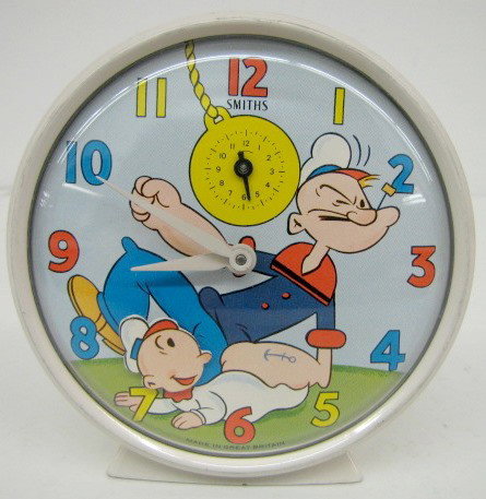 Britain Popeye & SweetPea Animated Alarm Clock: Britain Popeye & SweetPea Animated Alarm Clock: Smiths London. All items sell As Is, Where Is, no guarantees of any kind. We accept Mastercard & Visa, no paypal, no personal checks, no money orders, n