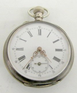 800 Silver Engraved 15 Rubies Pocket Watch: 800 Silver Engraved Pocket Watch: 15 rubies; hallmarked inside case; good porcelain dial; fancy hands. All items sell As Is, Where Is, no guarantees of any kind. We accept Mastercard & Visa, no paypal