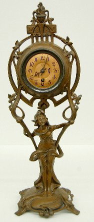 Junghans Art Nouveau Bronzed Clock