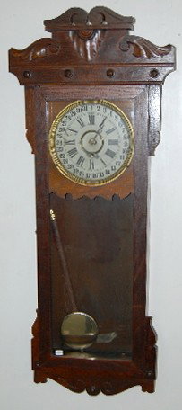 New Haven Oak Wall Calendar Clock