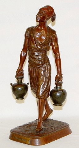 Marcel Debut "Prix De Rome" Bronze Statue : Marcel Debut "Prix De Rome" Bronze Statue: Arab waterboy; nice patina; good details. 12 1/2"T; 5 3/4" base All items sell As Is, Where Is, no guarantees of any kind. We accept Mastercard & Visa, no pa