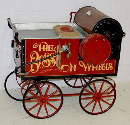 Bartholomew Co. 1890 "The Boss" Peanut Wagon: Bartholomew Co. 1890 "The Boss" Peanut Wagon: Peoria, ILL; fully restored; converted to propane gas. 36 1/2" x 40" x 32" This item ships F.O.B., this means you, the buyer, must make packing and shippi