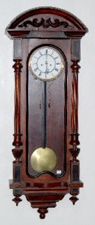2 Weight Vienna Regulator Clock w/Porcelain Dial