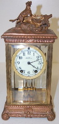 Seth Thomas Crystal Regulator W/ Dog & Deer