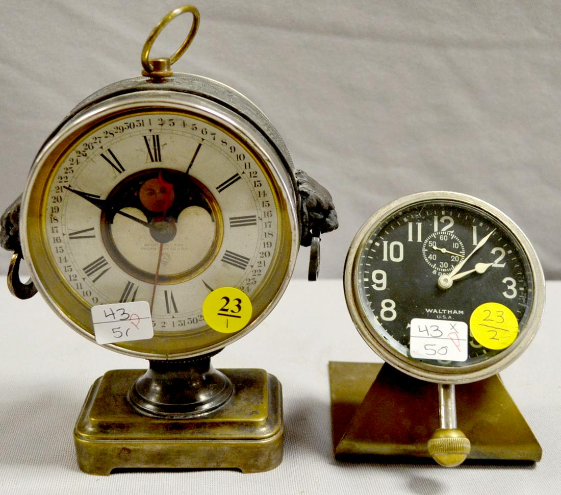 2 Clocks - Ansonia & Waltham Car Clock (1 of 1)