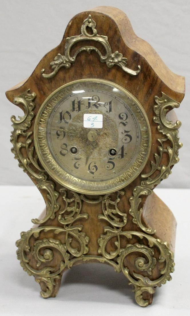 Gustav Becker Olive Wood Shelf Clock (1 of 4)