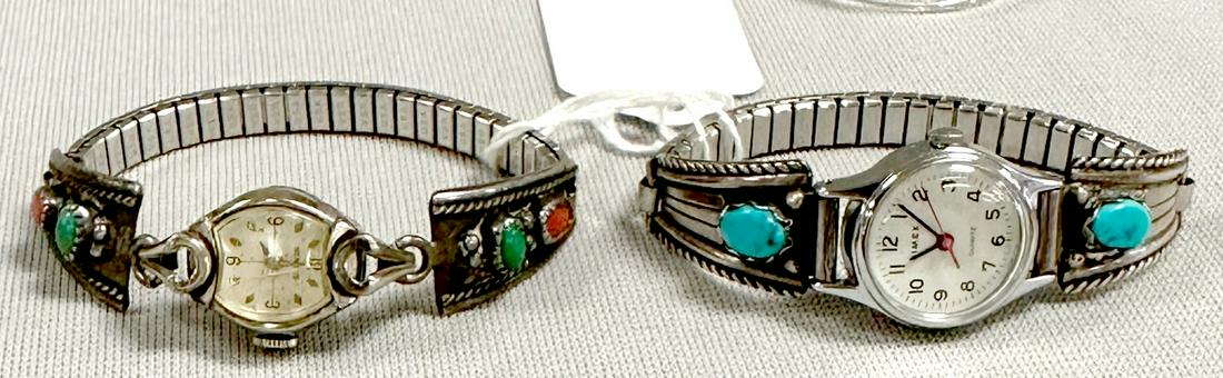2 Watch Bands Set w/ Turquoise (1 of 3)