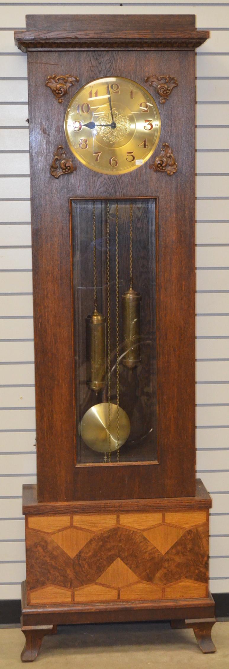 Antique Oak Tall Case Clock (1 of 4)