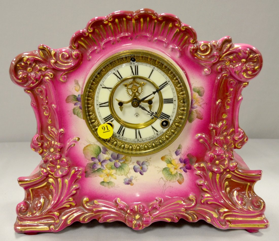 Ansonia Romanci China Clock (1 of 5)