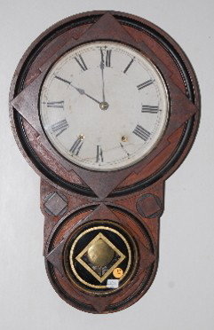 Seth Thomas Walnut “Signet V.V.” Wall Clock