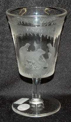 EAPG Polar Bear and Seal Goblet: EAPG Polar Bear and Seal Goblet: No condition problems. 6".