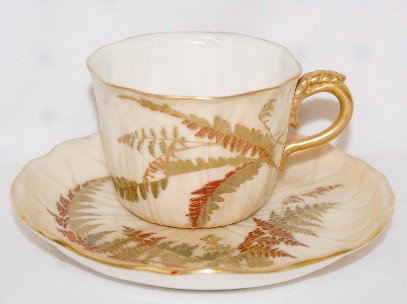 Royal Worcester Decorated Cup and Saucer: Royal Worcester Decorated Cup and Saucer: marked on the bottom. No condition problems. Saucer 5 1/4" Diameter. ZZZ