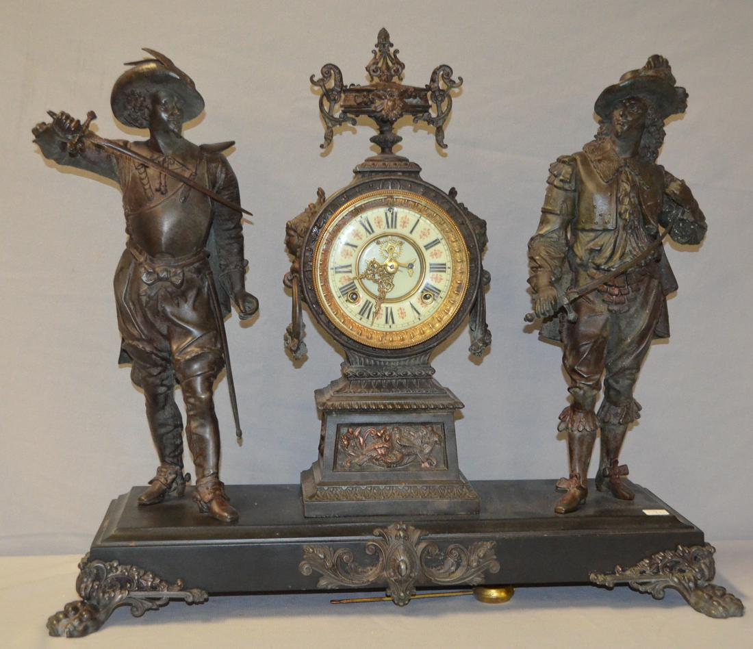 Ansonia Don Juan & Don Caesar Double Statue Clock (1 of 8)