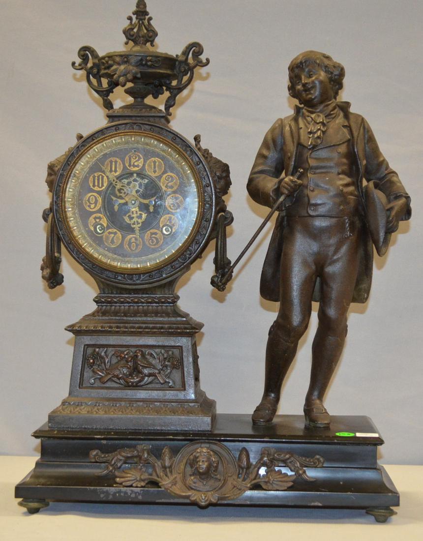 Country Squire Ansonia Figural Clock (1 of 1)
