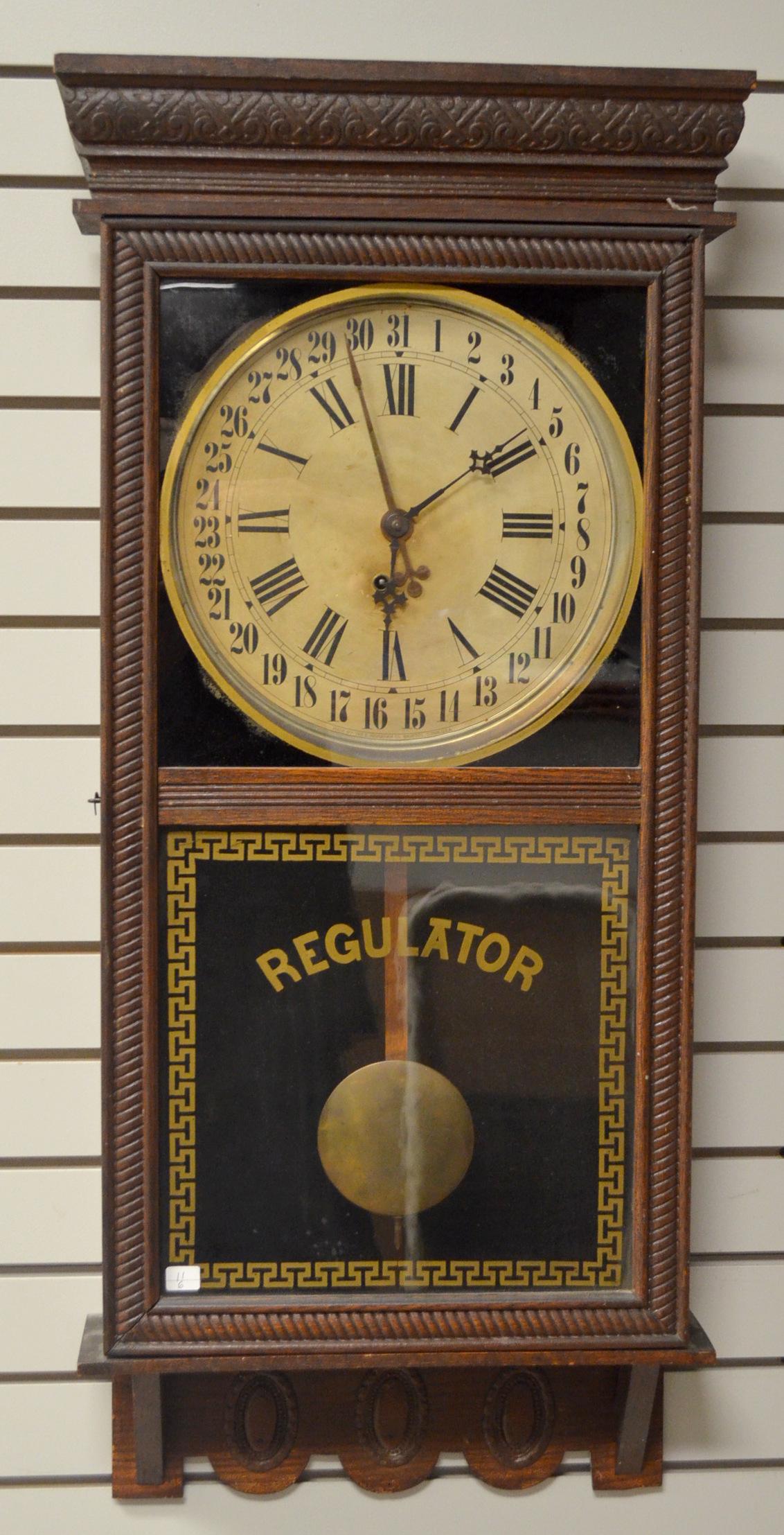 Ingraham Calendar Store Regulator Clock (1 of 4)