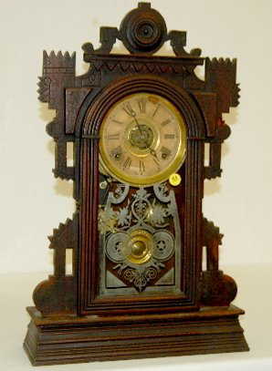 44 Antique Rus Jones Walnut Kitchen Clock