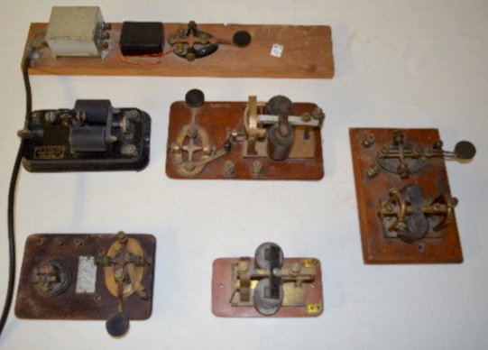 6 Late 1800's to Early 1900's Telegraph Keys: 6 Late 1800's to Early 1900's Telegraph Keys: 1.) W.U. Tel. Co. Morse Relay 4-C. 2.) Tri-Volt Bell Ringer Jefferson Electric Co. Chicago. 3.) Western Electric Co., Chicago, New York. 4.) Signal Electr