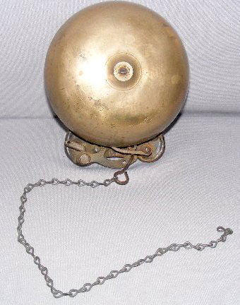 Antique Mechanical Bell, Cast Iron Wall Mount