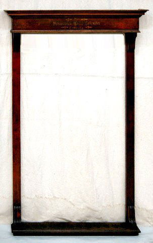 Brunswick Balke 12 Cue Rack: Brunswick Balke 12 Cue Rack: The original stencil across the top reads "Brunswick-Balke Collender Co." 57" x 35" x 5" (There is some light wear to the wood.) **Please note, this items ships F.O.B. whi