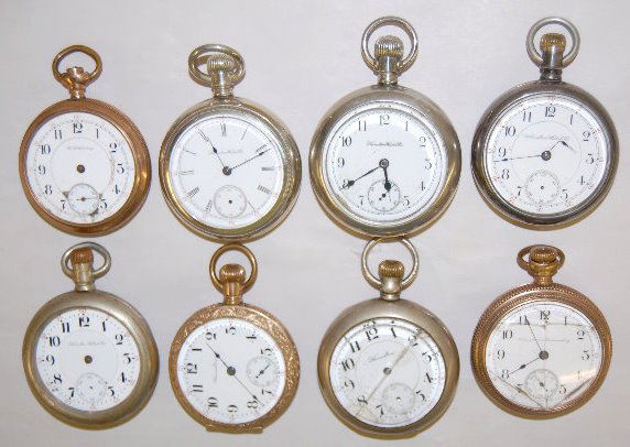 Hamilton open shop face pocket watch