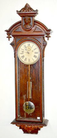 Gilbert Walnut Regulator No. 4 Wall Clock