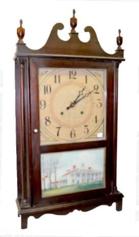 Gilbert Pillar & Scroll Shelf Clock