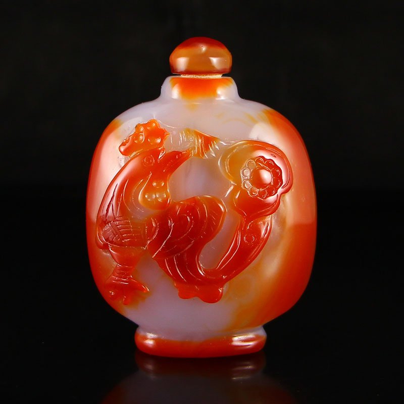 Chinese Natural Red Agate Snuff Bottle (1 of 7)