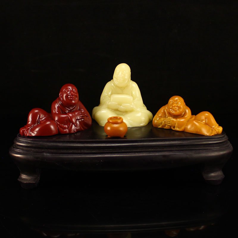 Chinese Natural Shoushan Stone Figures Statue (1 of 9)