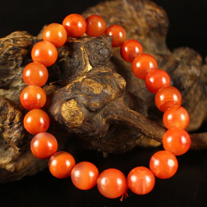 Chinese Nanhong Agate Beads Bracelet (1 of 6)