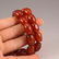 Vintage Chinese Red Agate Beads Necklace - 5