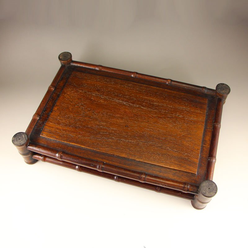 Chinese Qing Dynasty Zitan Wood Tea Tray (1 of 5)