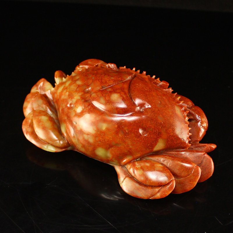 Chinese Shoushan Stone Crab Statue (1 of 6)