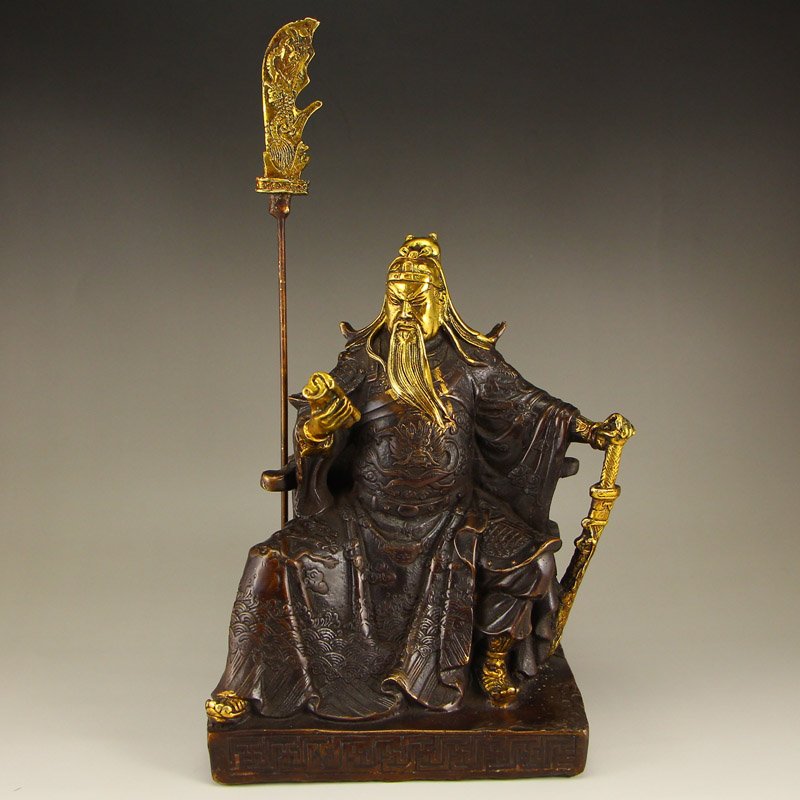 Chinese Bronze Statue - Guan Gong (1 of 7)