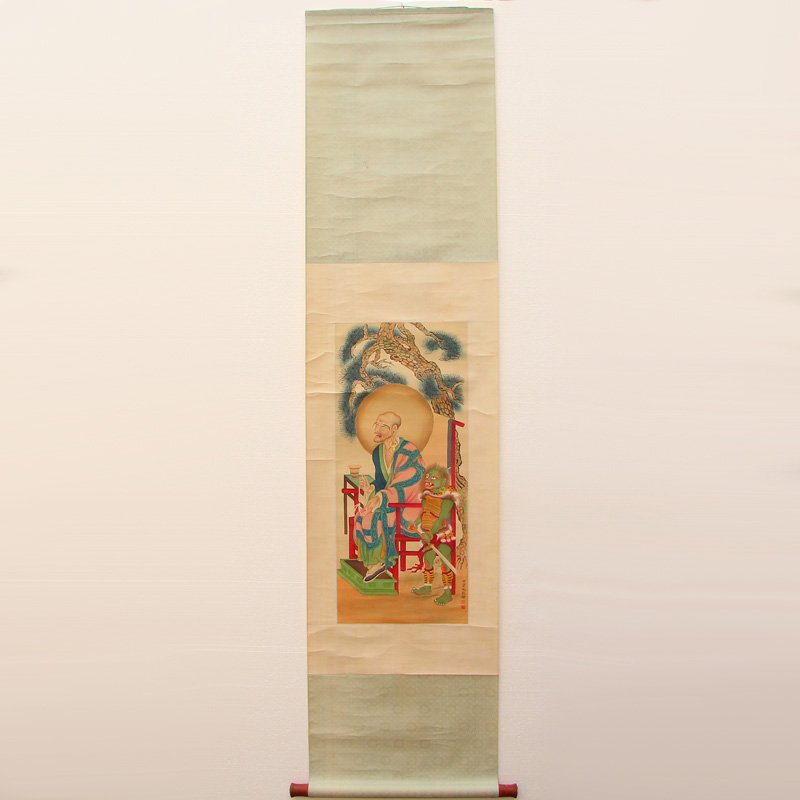 Chinese Watercolour On Silk Arhat Painting Ding Yunpeng (1 of 7)