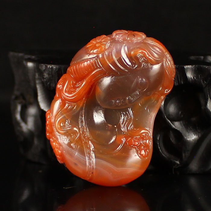 Chinese Nanhong Agate Pendant - Beautiful Girl (1 of 7)