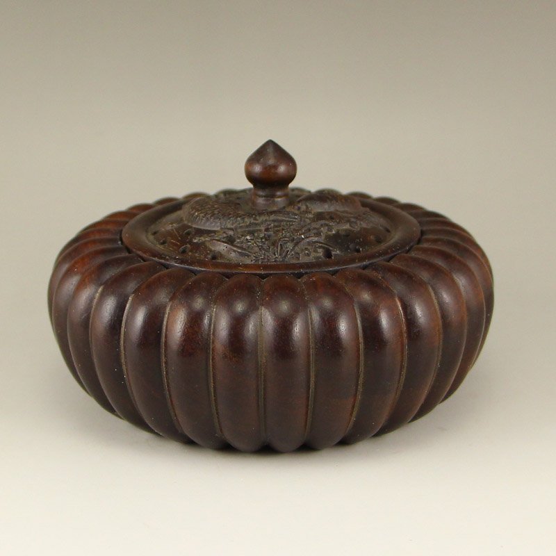 Vintage Chinese Zitan Wood Incense Burner (1 of 8)