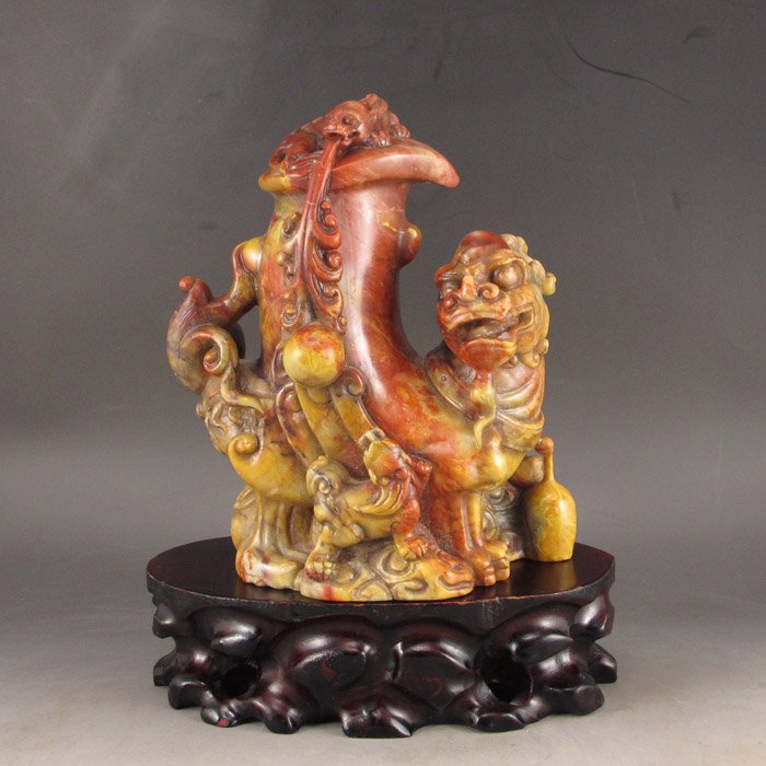 Chinese Shoushan Stone Statue - Fortune Beast (1 of 7)