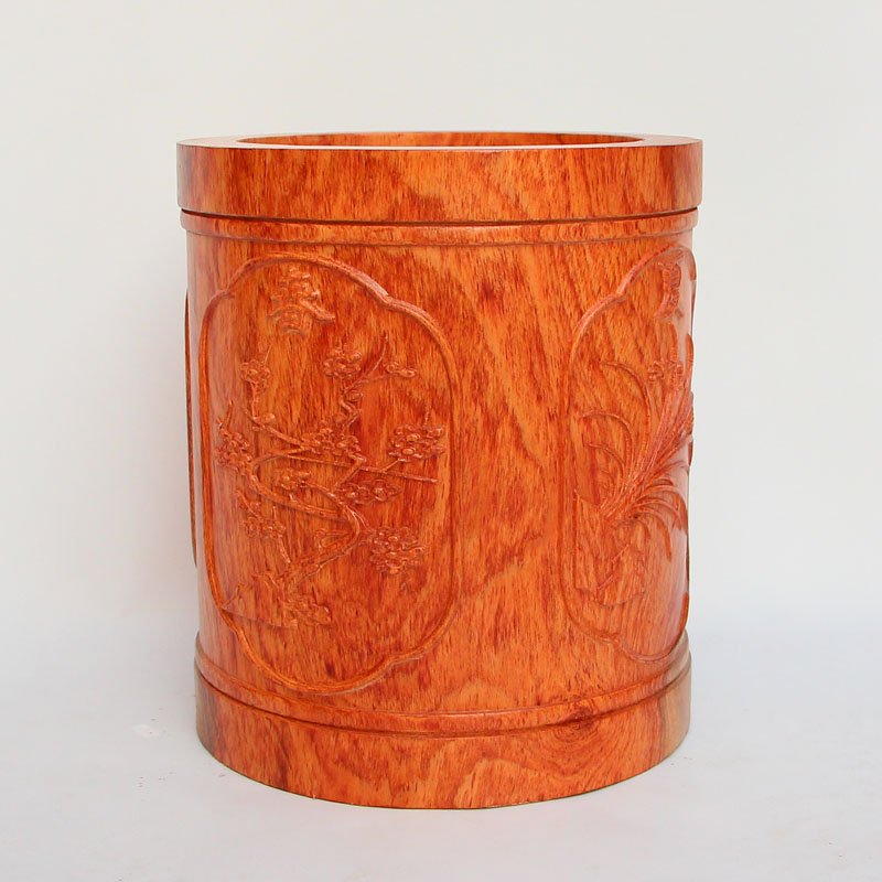 Chinese Hainan Huanghuali Wood Big Brush Pot (1 of 8)