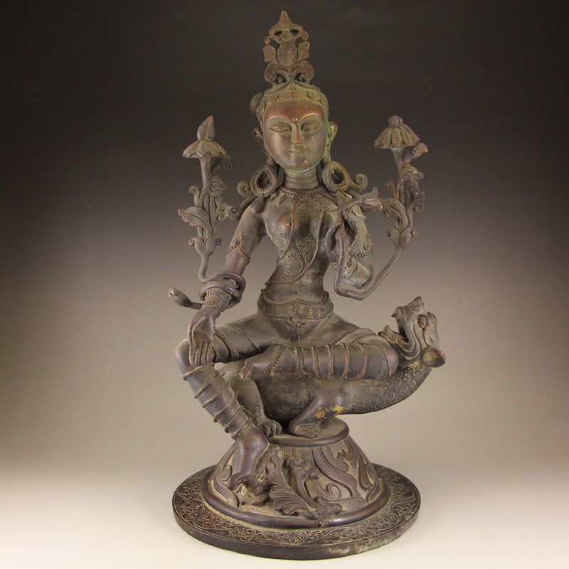 Chinese Ming Dynasty Bronze Tara Statue (1 of 10)