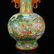 China Gilt Gold Famille Rose Double Ears Porcelain Vase - 2