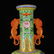 China Gilt Gold Famille Rose Double Ears Porcelain Vase - 3