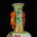 China Gilt Gold Famille Rose Double Ears Porcelain Vase - 9
